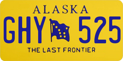 AK license plate GHY525
