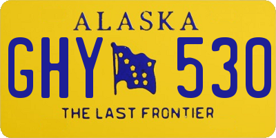 AK license plate GHY530