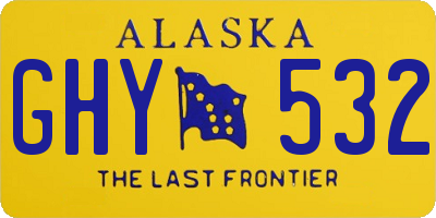 AK license plate GHY532