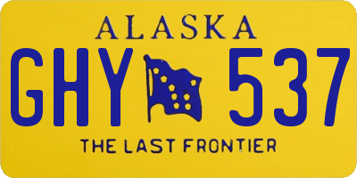 AK license plate GHY537
