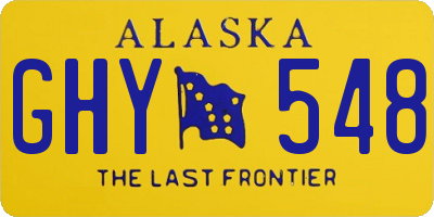 AK license plate GHY548