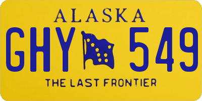 AK license plate GHY549