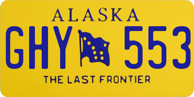 AK license plate GHY553