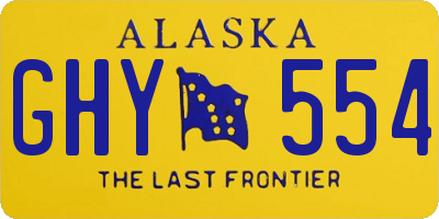 AK license plate GHY554