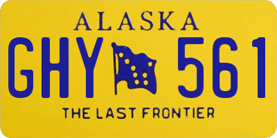 AK license plate GHY561