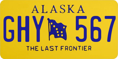 AK license plate GHY567