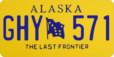 AK license plate GHY571