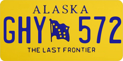 AK license plate GHY572