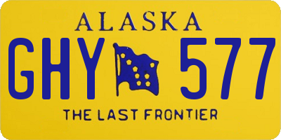 AK license plate GHY577