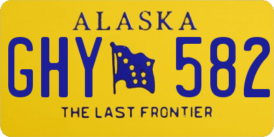 AK license plate GHY582