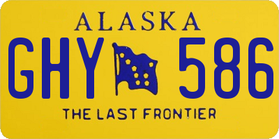 AK license plate GHY586