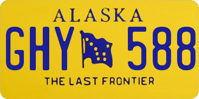 AK license plate GHY588
