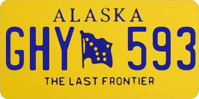AK license plate GHY593