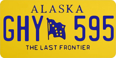 AK license plate GHY595