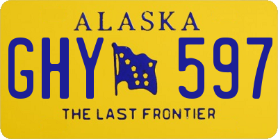 AK license plate GHY597