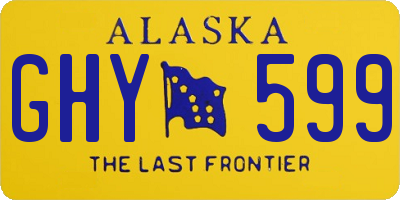 AK license plate GHY599