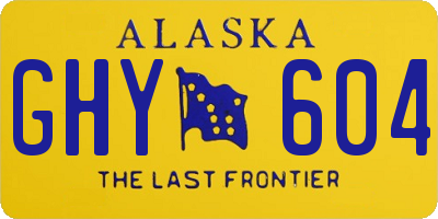 AK license plate GHY604