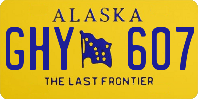 AK license plate GHY607