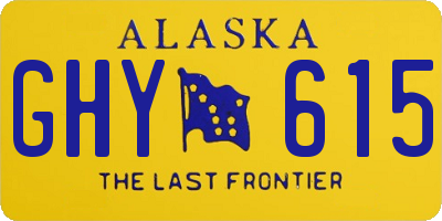 AK license plate GHY615