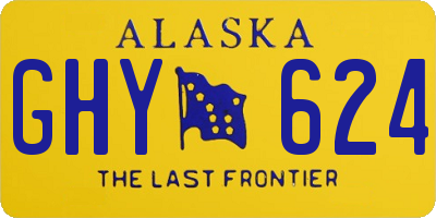 AK license plate GHY624