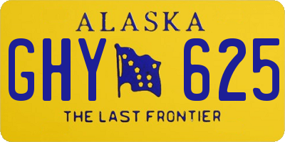AK license plate GHY625