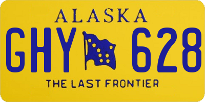 AK license plate GHY628