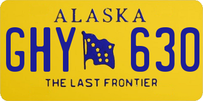 AK license plate GHY630