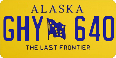AK license plate GHY640