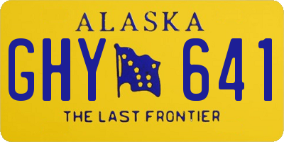 AK license plate GHY641