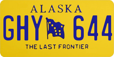 AK license plate GHY644