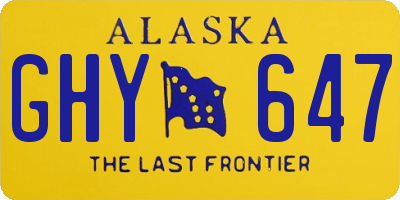 AK license plate GHY647