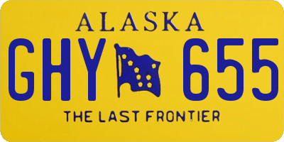 AK license plate GHY655
