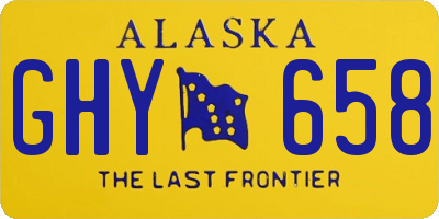 AK license plate GHY658
