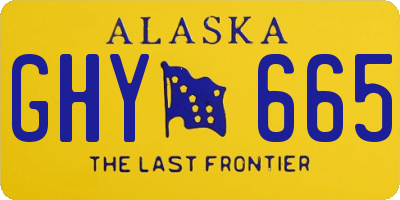 AK license plate GHY665