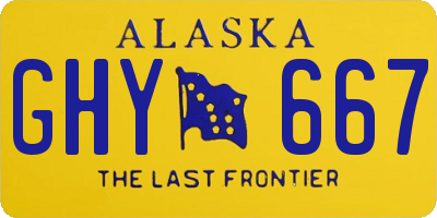 AK license plate GHY667