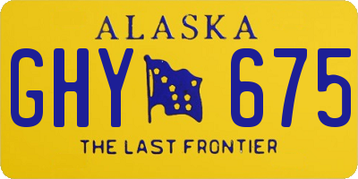 AK license plate GHY675