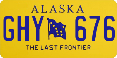 AK license plate GHY676