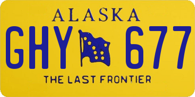 AK license plate GHY677
