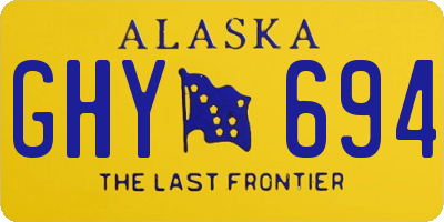 AK license plate GHY694