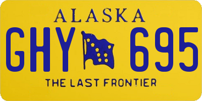 AK license plate GHY695