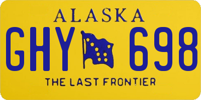 AK license plate GHY698