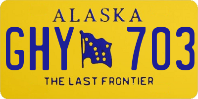 AK license plate GHY703