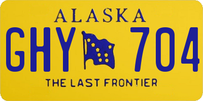 AK license plate GHY704
