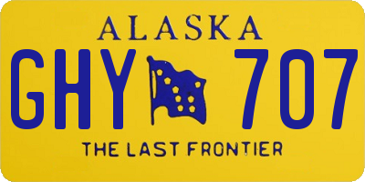 AK license plate GHY707