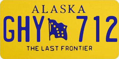AK license plate GHY712