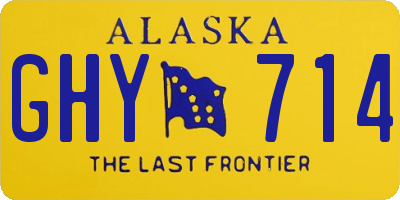 AK license plate GHY714