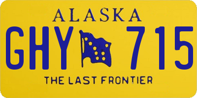 AK license plate GHY715