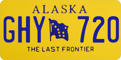 AK license plate GHY720