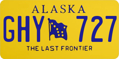 AK license plate GHY727