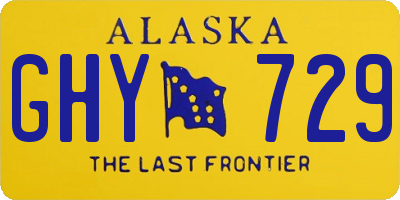 AK license plate GHY729